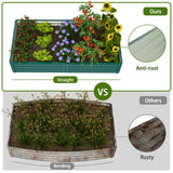 Homall Galvanized Raised Garden Bed Planter Raised Beds Outdoor Garden Boxes Large Metal Planter Box Steel Kit for Vegetables Flowers Herb