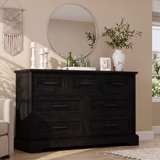 Homall Wooden 6 Drawer Dresser for Bedroom, Modern Chest of Drawers, Storage Cabinet Organizer with Metal Handles for Bedroom, Living Room and Closet