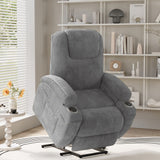 Homall Power Lift Recliner with Eight Vibrating Massages Ergonomic Single Sofa with Side Pocket and Soft Corduroy for Elderly