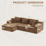 Homall L-Shape Modular Sectional Sofa Couches Cloud Memory Foam Sofa Deep Seat Upholstered Couches with Oversized Chaise for Living Room