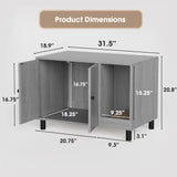 Homall Hidden Cat Litter Box Enclosure with Scratching Mat Multi-Functional Cat Litter Box Wooden Cat Washroom Furniture