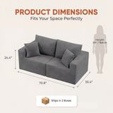 Homall Modular Corduroy Sofa, Sectional Couch with Convertible Modules, Modern Minimalist Sofa Set for Living Room, Freely Combinable Sofa Furniture