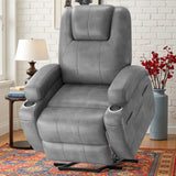 Homall power lift electric Massage recliner chair Oversized Single Sofa with Cup Holder for elderly,Black