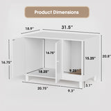 Homall Hidden Cat Litter Box Enclosure with Scratching Mat Multi-Functional Cat Litter Box Wooden Cat Washroom Furniture