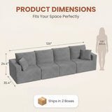 Homall Modular Corduroy Sofa, Sectional Couch with Convertible Modules, Modern Minimalist Sofa Set for Living Room, Freely Combinable Sofa Furniture