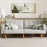 Homall 74'W Reclinable Sofa Bed Velvet High Resilience Padding Multi-Person Sofa Durable