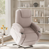 Homall Power Lift Recliner with Eight Vibrating Massages Ergonomic Single Sofa with Side Pocket and Soft Corduroy for Elderly
