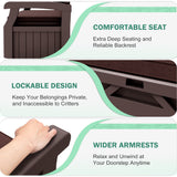 Homall 80 Gallon Plastic Storage Bench Made Of Durable Weatherproof Resin And Deck-Box Organized Storage Compartment For Outdoor Patios And Lawns