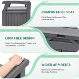 Homall 80 Gallon Plastic Storage Bench Made Of Durable Weatherproof Resin And Deck-Box Organized Storage Compartment For Outdoor Patios And Lawns