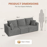 Homall Modular Corduroy Sofa, Sectional Couch with Convertible Modules, Modern Minimalist Sofa Set for Living Room, Freely Combinable Sofa Furniture