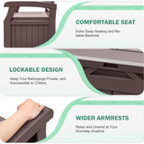 Homall 80 Gallon Plastic Storage Bench Made Of Durable Weatherproof Resin And Deck-Box Organized Storage Compartment For Outdoor Patios And Lawns