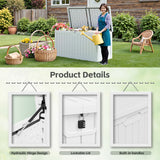 Homall 260 Gallon Outdoor Resin Deck Box ,Lockable, with Side Handles & Hydraulic Rod, Ideal for Patio, Garden, Poolside