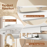 Homall L-Shaped Electric Standing Desk with Monitor Stand, 63 x 48 inch Height Adjustable Sit Stand Corner Desk, Computer Workstation for Home Office