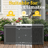 Homall 100 Gallon Outdoor Box Deck Plastic Resin Storage Box