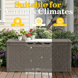 Homall 100 Gallon Outdoor Box Deck Plastic Resin Storage Box