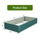 Homall Galvanized Raised Garden Bed Planter Raised Beds Outdoor Garden Boxes Large Metal Planter Box Steel Kit for Vegetables Flowers Herb