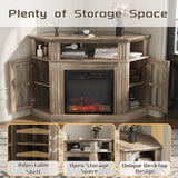 Homall Corner Fireplace TV Stand Modern Farmhouse TV Stand with Electric Fireplace for TVs up to 50"