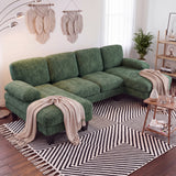Homall 105" U-Shape 6 Seat Sectional Sofa with Chaise, Chenille Fabric Modular Couch for Living Room, Apartment