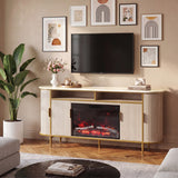 Homall Fireplace TV Stand for TVs up to 70 Inch, Modern Electric Fireplace TV Console, Media Entertainment Center with Storage Cabinets for Living Room