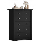Homall 45'' Tall 5 Drawers Wooden Dresser for Bedroom, Modern Storage Chest of Drawers