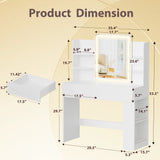 Homall Vanity Desk with Mirror, 3 Modes LED Lights and USB Power Outlet, Makeup Vanity Table with 6 Storage Shelves and 7 Drawers for Dressing Room Bedroom