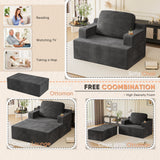 Homall Bean Bag Chaise Lounge Chair Indoor Cloud Couch Sofa Single Bed with Double Cup Holder for Bedroom
