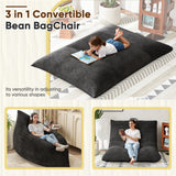 Homall Adult Giant Togo Bean Bag Chair 3-in-1 Boneless Floor Lounge Bean Bag Chair with Corduroy Cover for Bedroom