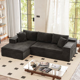 Homall L-Shape Modular Sectional Sofa Couches Cloud Memory Foam Sofa Deep Seat Upholstered Couches with Oversized Chaise for Living Room