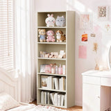 Homall 6-Shelf Standing Bookcase, Sturdy Storage for Home Office, Living Room,Beige