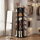 Homall 7-Tier 360° Rotating Shoe Rack, 23.6" Dia, 64.5" H, Holds 35 Pairs, Tall Boots & Handbag Storage