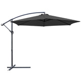 Lacoo 10 Ft Offset Hanging Polyester Market Outdoor Patio Umbrella with Steel Frame and Easy Tilt