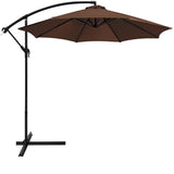 Lacoo 10 Ft Offset Hanging Polyester Market Outdoor Patio Umbrella with Steel Frame and Easy Tilt