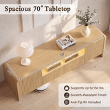 Homall 70'' TV Stand for TVs Up to 75'', Modern Entertainment Center with 2 Drawers, Storage Cabinets, Large TV Console for Living Room