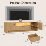 Homall 70'' TV Stand for TVs Up to 75'', Modern Entertainment Center with 2 Drawers, Storage Cabinets, Large TV Console for Living Room