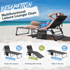Homall Outdoor Lounge Chair Foldable Chair Adjustable Height Patio Lounge Chair,Suitable for Beach,Lawn and Pool,Beige
