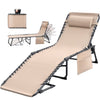 Homall Outdoor Lounge Chair with Sauna Foldable Chair Adjustable Height Patio Lounge Chair,Suitable for Beach,Lawn and Pool