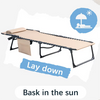 Homall Outdoor Lounge Chair Foldable Chair Adjustable Height Patio Lounge Chair,Suitable for Beach,Lawn and Pool,Beige