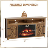 Homall Fireplace TV Stand in Wood - Adjustable Shelves & Large Storage Entertainment Center