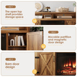 Homall Fireplace TV Stand in Wood - Adjustable Shelves & Large Storage Entertainment Center