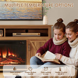 Homall Fireplace TV Stand in Wood - Adjustable Shelves & Large Storage Entertainment Center
