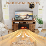 Homall Fireplace TV Stand in Wood - Adjustable Shelves & Large Storage Entertainment Center