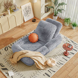 Homall Human Foldable Lazy Sofa Bed Recliner Sofa - Multi-Functional Lazy Sofa with 2 Soft Pillows, Ergonomic Design & Multiple Adjustable Angles for Living Room Bedroom Reading Nook