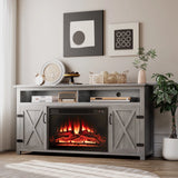 Homall Fireplace TV Stand in Wood - Adjustable Shelves & Large Storage Entertainment Center