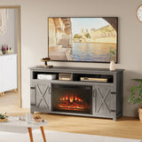 Homall Fireplace TV Stand in Wood - Adjustable Shelves & Large Storage Entertainment Center