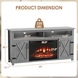 Homall Fireplace TV Stand in Wood - Adjustable Shelves & Large Storage Entertainment Center