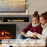 Homall Fireplace TV Stand in Wood - Adjustable Shelves & Large Storage Entertainment Center