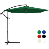 Lacoo 10 Ft Offset Hanging Polyester Market Outdoor Patio Umbrella with Steel Frame and Easy Tilt