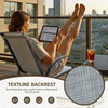 Homall Patio Dining Chairs Set Of 4, Textilene Fabric & Metal Frame, Outdoor Conversation Armchairs, Black