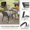 Homall Patio Dining Chairs Set Of 4, Textilene Fabric & Metal Frame, Outdoor Conversation Armchairs, Black