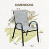 Homall Patio Dining Chairs Set Of 4, Textilene Fabric & Metal Frame, Outdoor Conversation Armchairs, Black